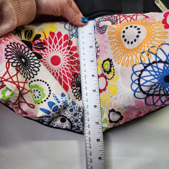 LeSportsac Medium Womens Floral Print Shoulder Travel Tote Bag Multicolor - Picture 9 of 10